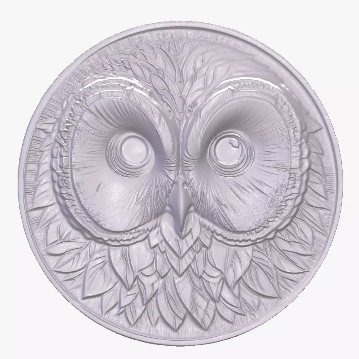 Owl 1 basrelief for 3D printing 3D print model