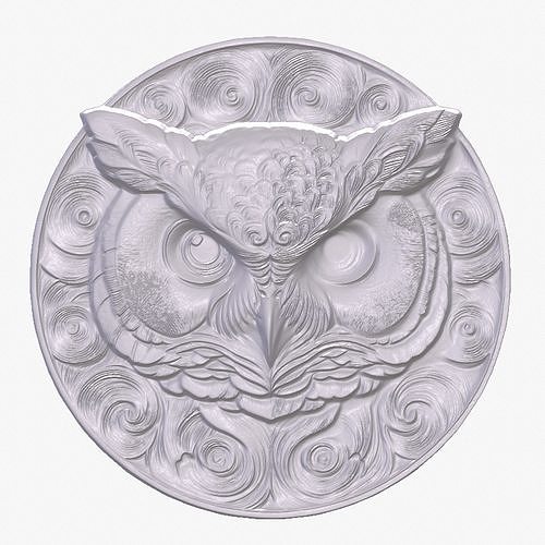 Owl 2 basrelief for 3D printing 3D print model