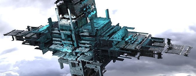 Sci fi Light gravity training arena 2 Low-poly 3D model