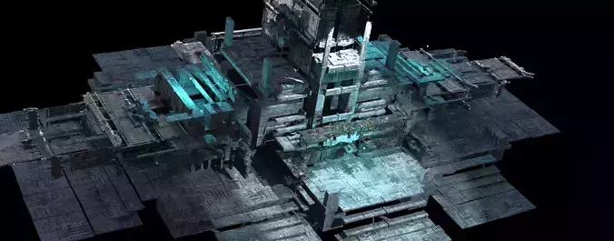 Sci fi Light gravity training arena 3