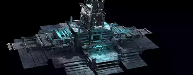 Sci fi Light gravity training arena 4