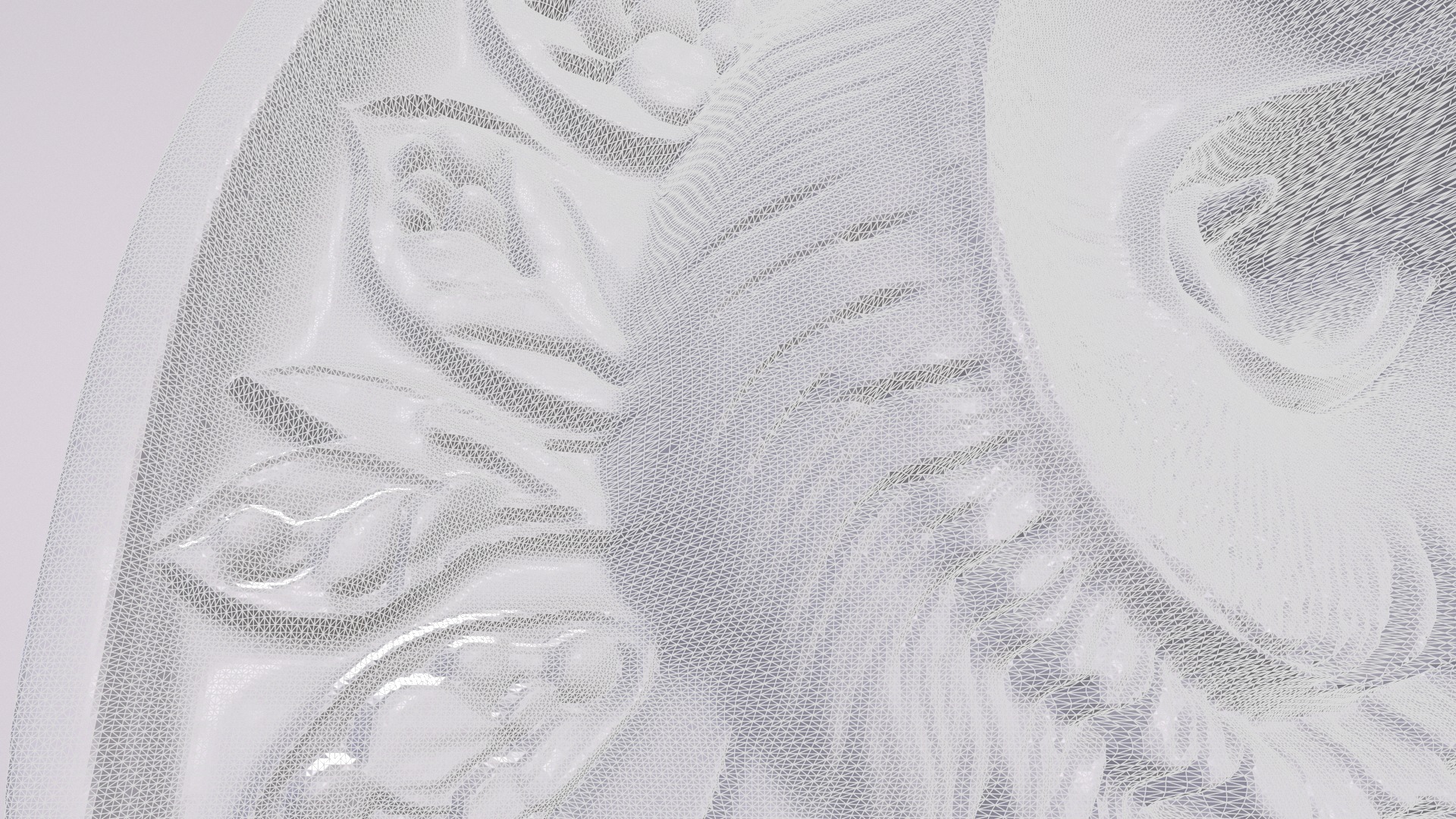 Owl 4 basrelief for 3D printing 3D print model_5