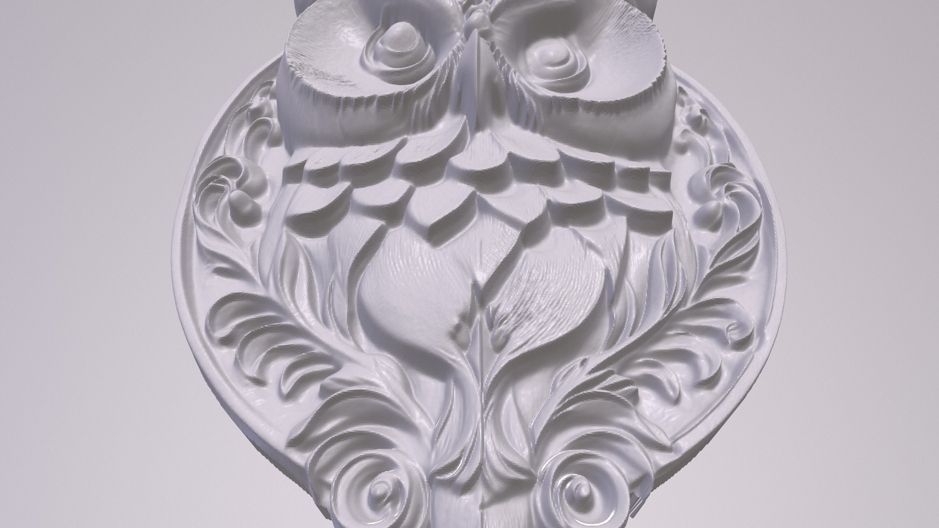 Owl 5 basrelief for 3D printing 3D print model_2