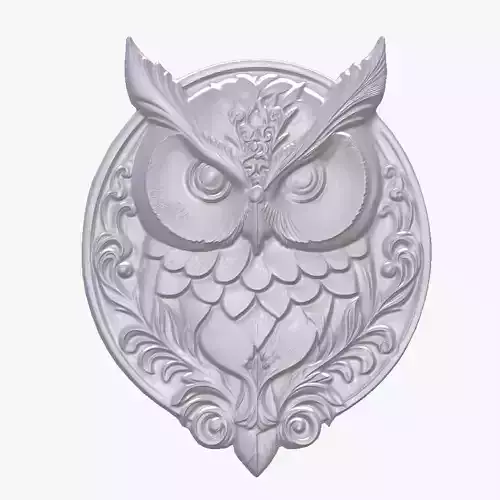 Owl 5 basrelief for 3D printing