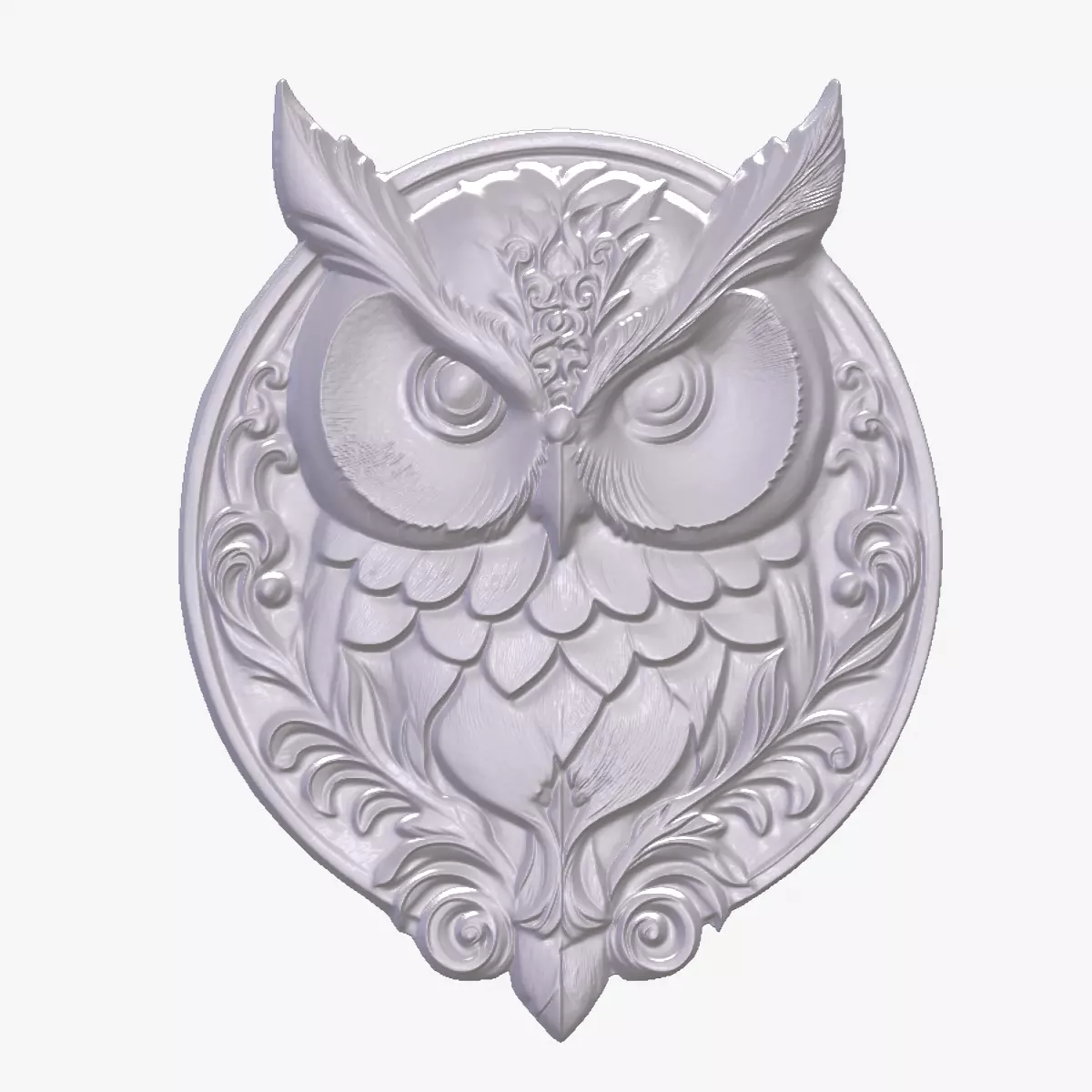 Owl 5 basrelief for 3D printing 3D print model_0