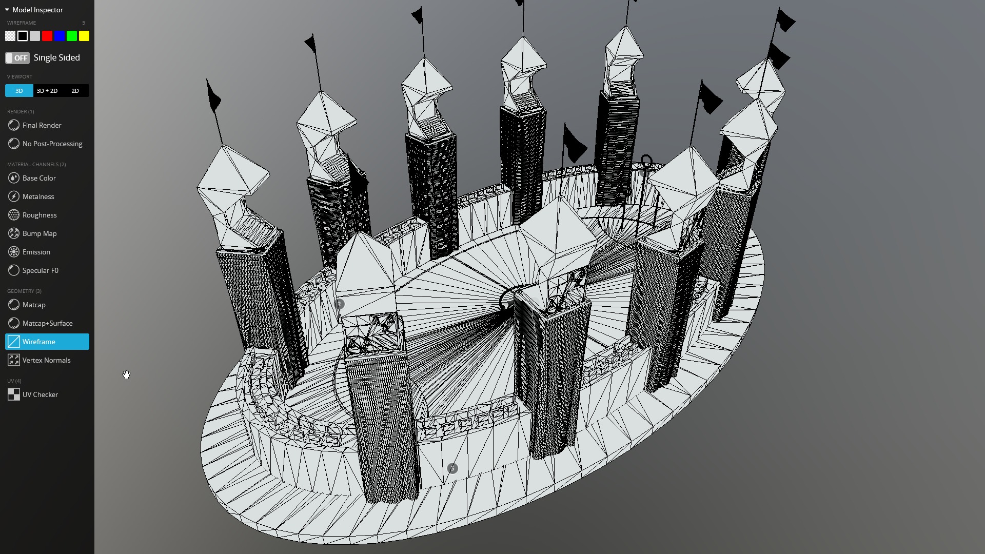 Quidditch field 3D model_7