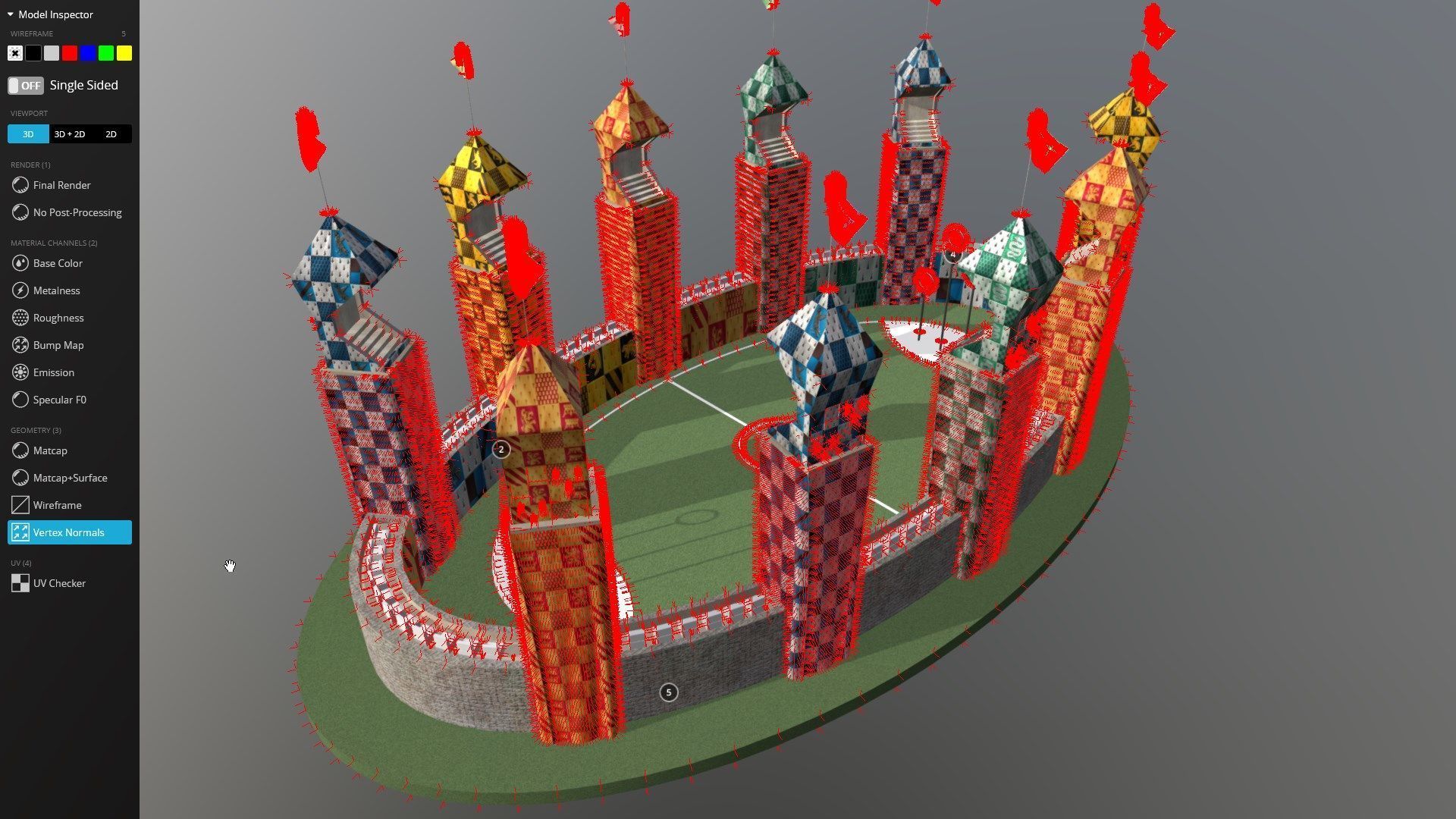 Quidditch field 3D model_8