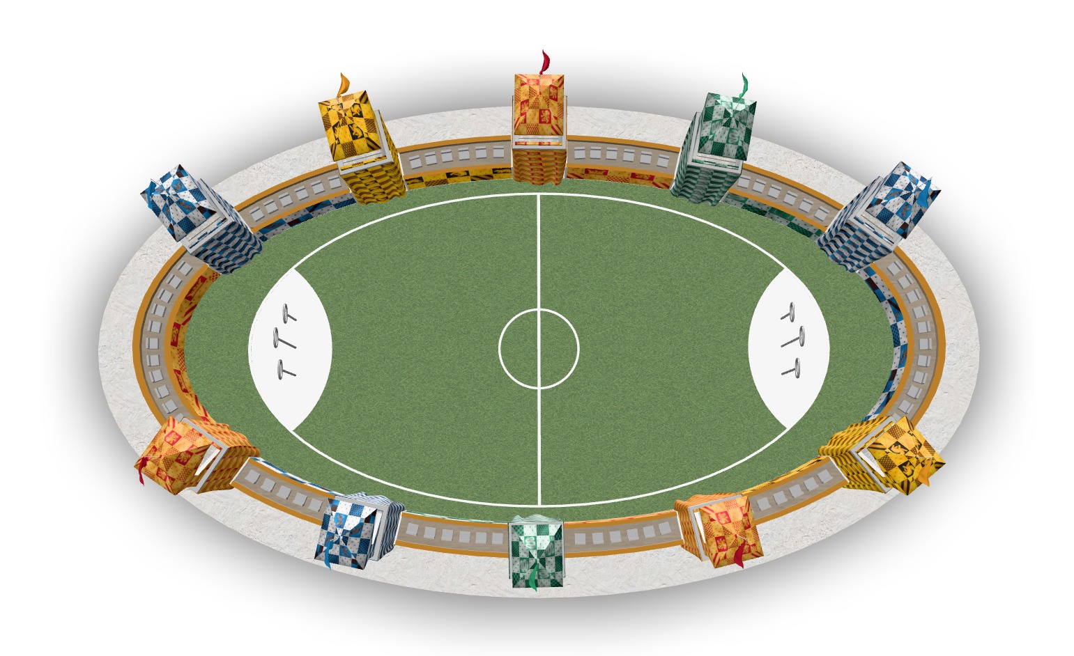 Quidditch field 3D model_6