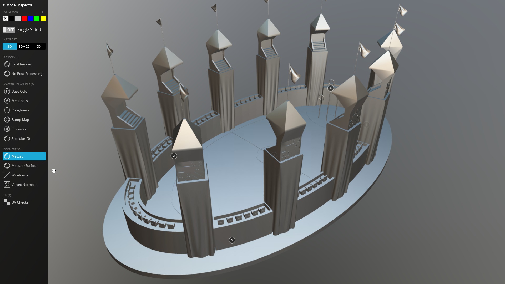 Quidditch field 3D model_9