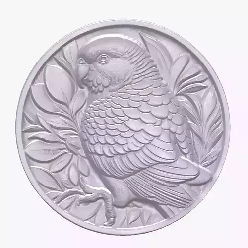 Parakeet 3 basrelief for 3D printing