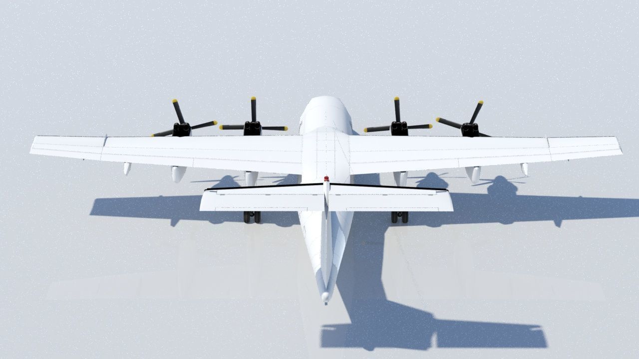DHC-7 Dash 7 Static low poly model  Low-poly 3D model_3