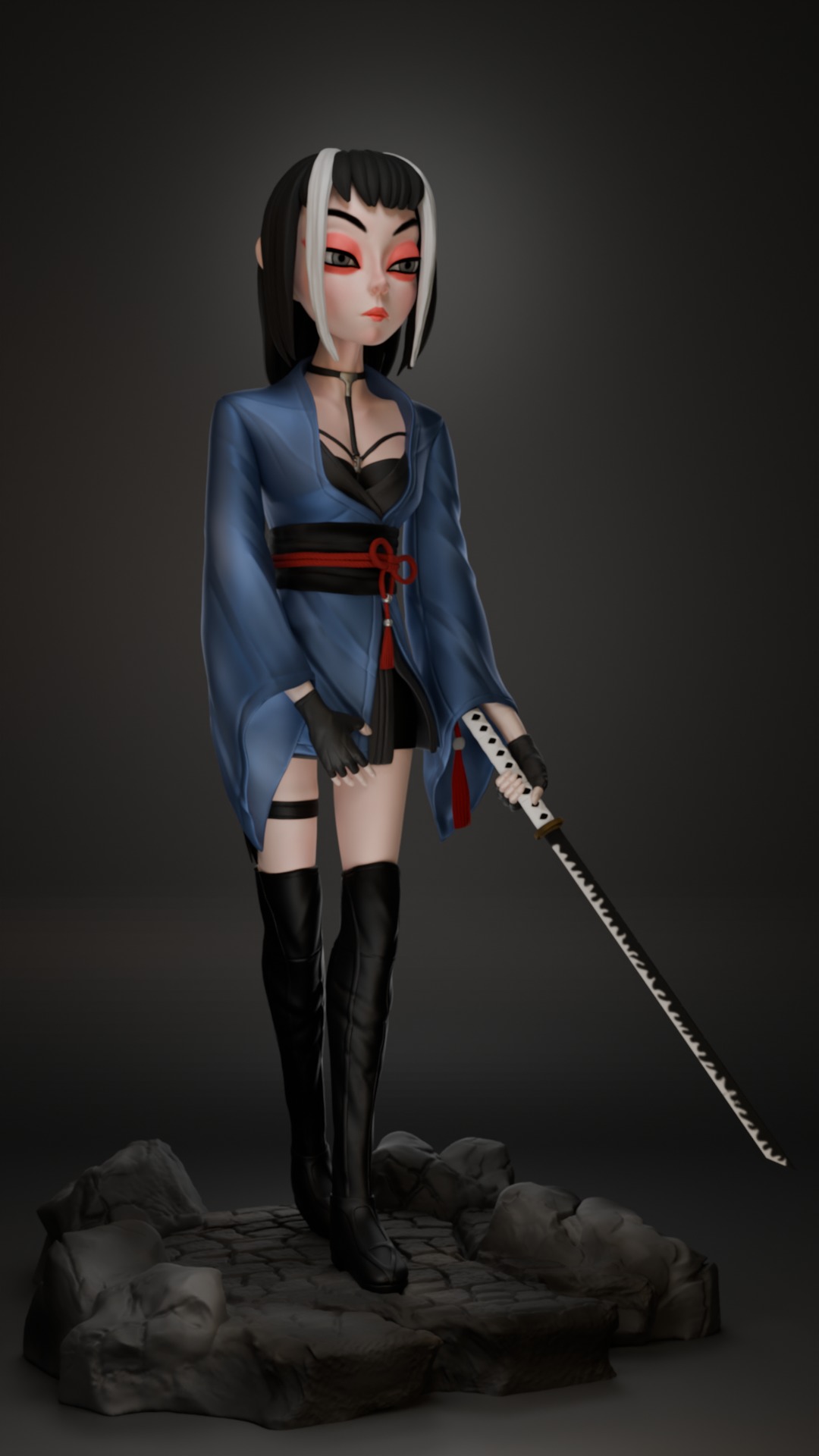 Samurai 3D print model_2