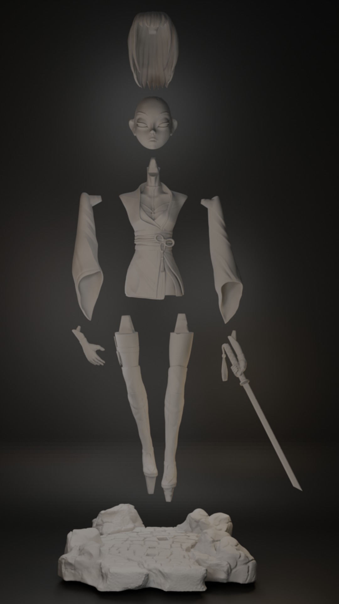 Samurai 3D print model_5