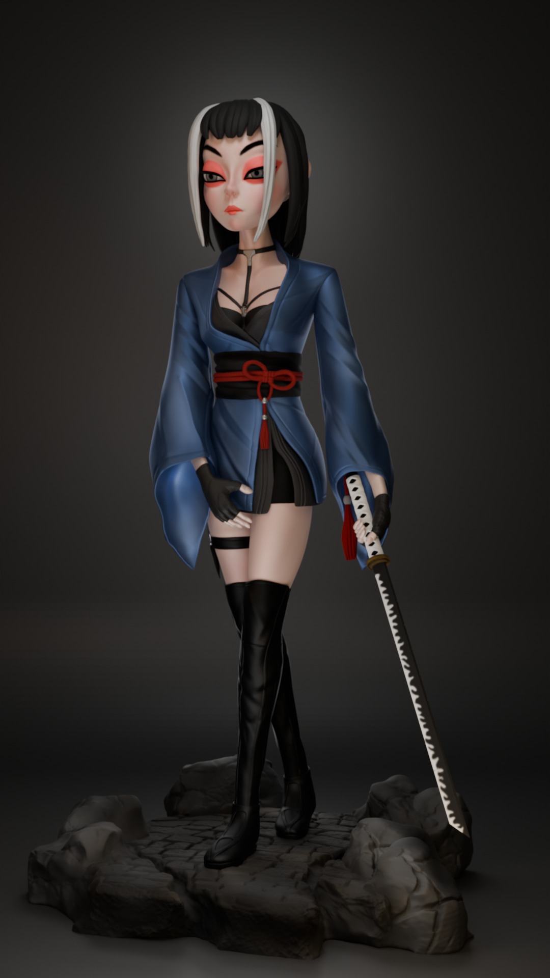 Samurai 3D print model_3