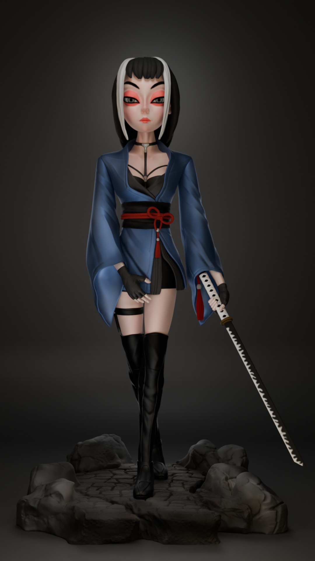 Samurai 3D print model_1