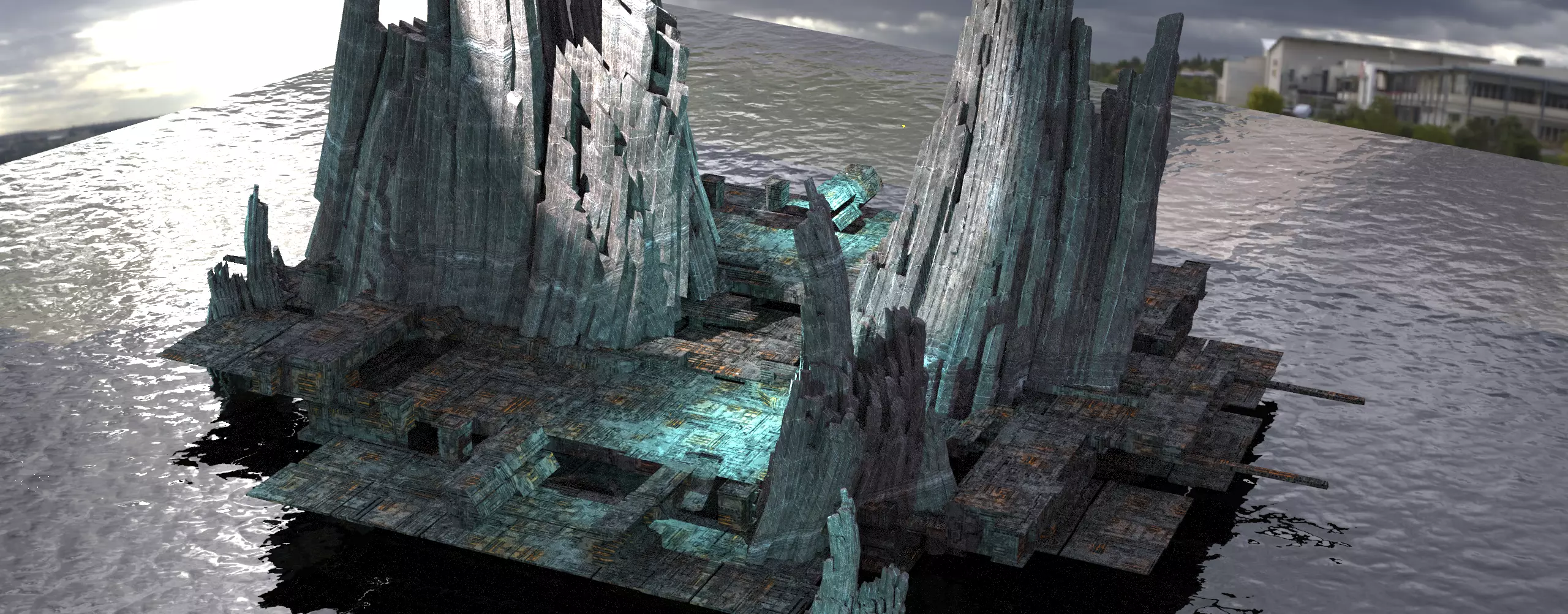 Dinosoar hunter inspired rocks  3D model_0