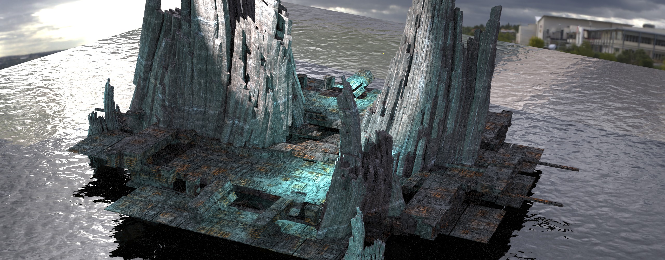 Dinosoar hunter inspired rocks  3D model_1