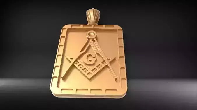 The Square and Compasses Masonic Pendant