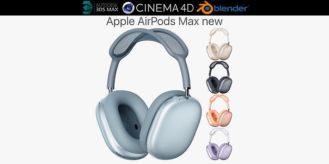 Apple AirPods MAX new all colors 3D model