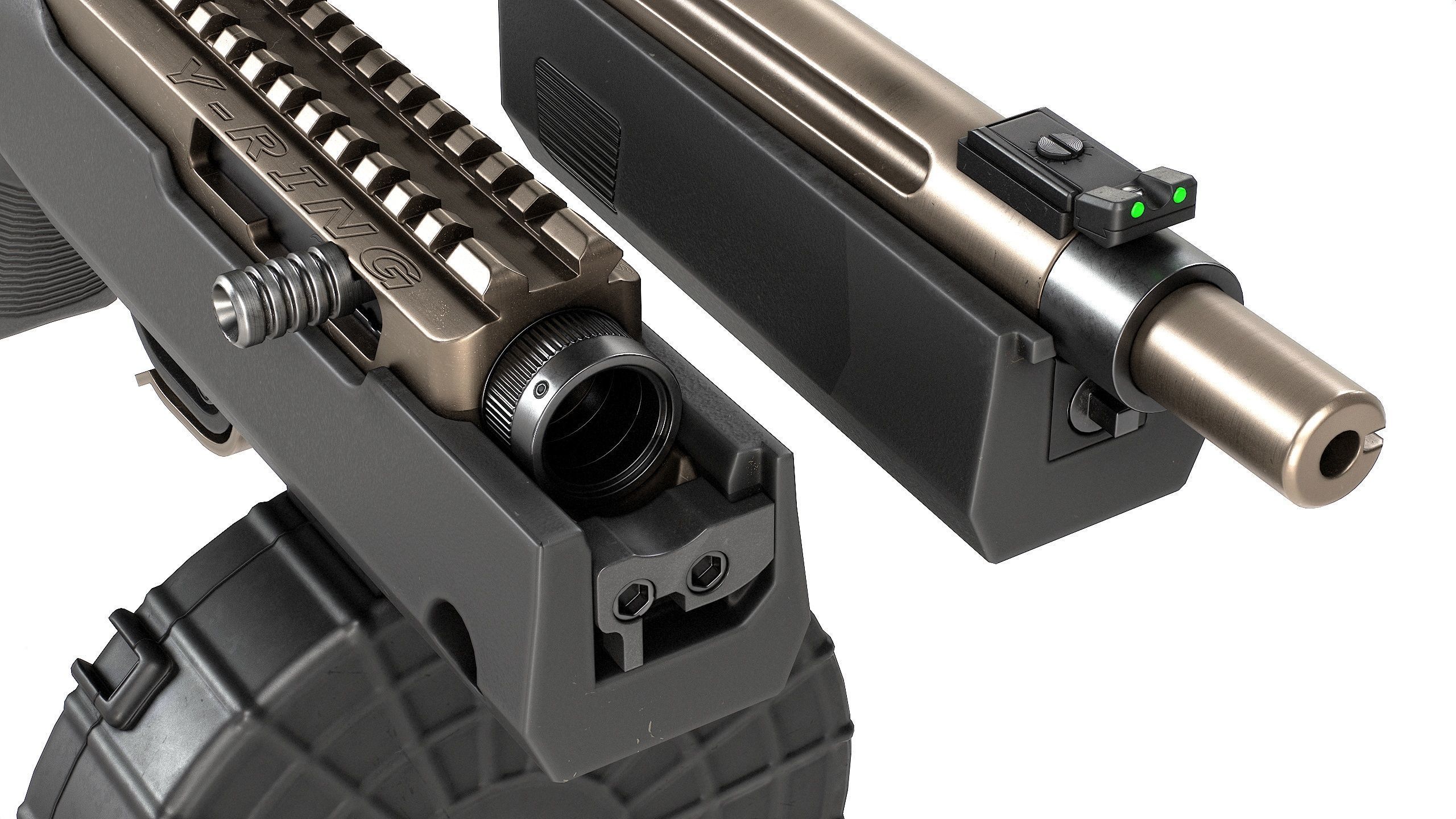 Ruger 10 22 Tactical Takedown Low-poly 3D model_5