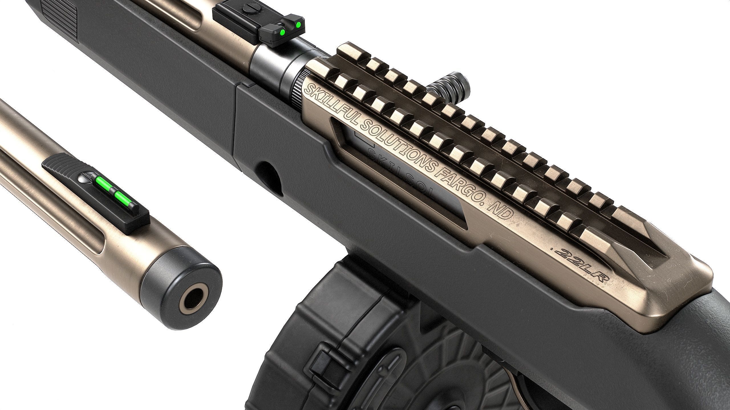 Ruger 10 22 Tactical Takedown Low-poly 3D model_3