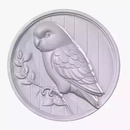 Parrotlet 1 basrelief for 3D printing