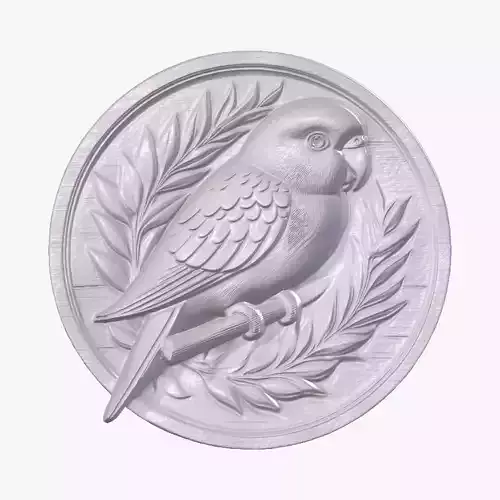 Parrotlet 2 basrelief for 3D printing