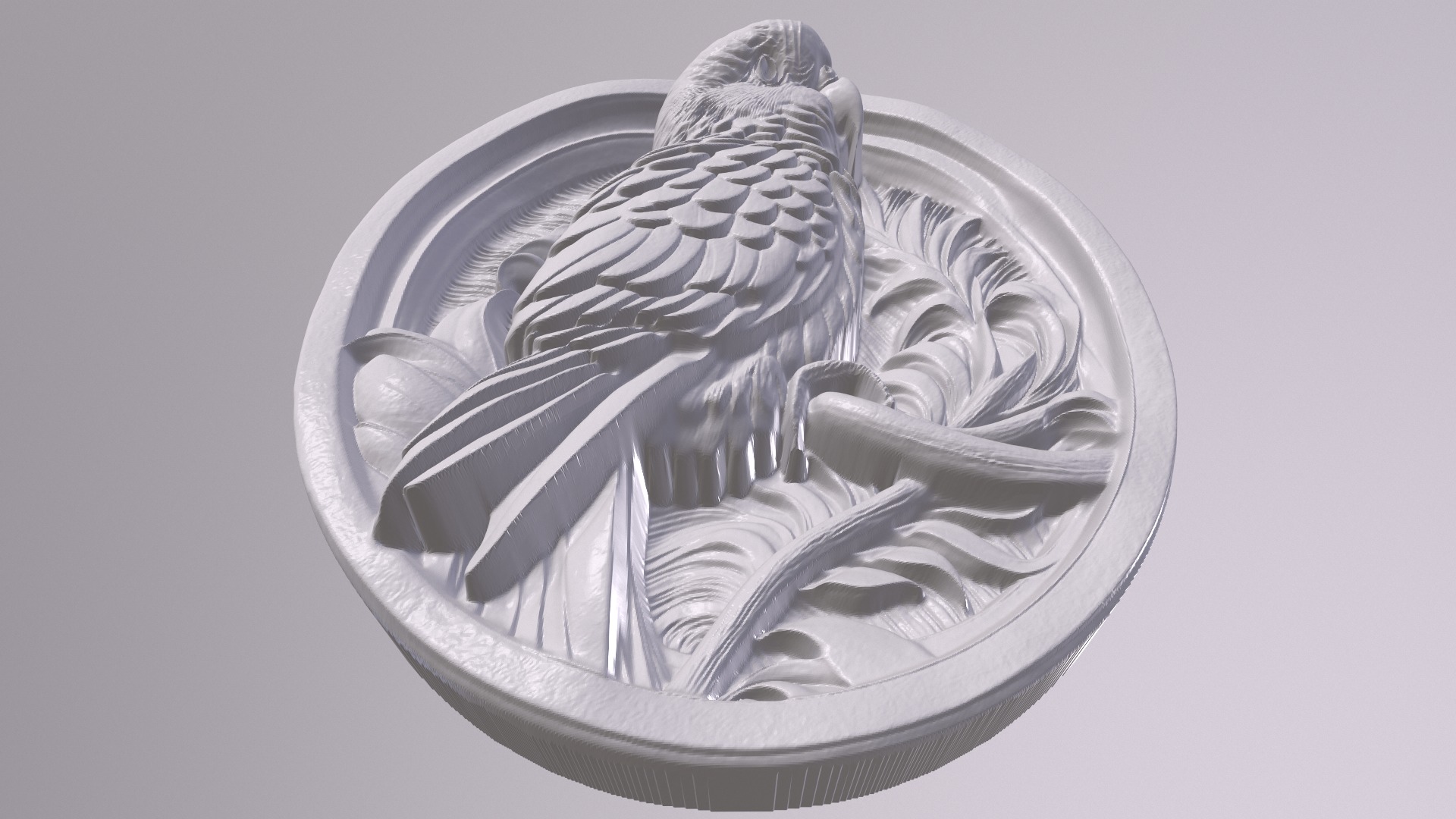 Parrotlet 3 basrelief for 3D printing 3D print model_2