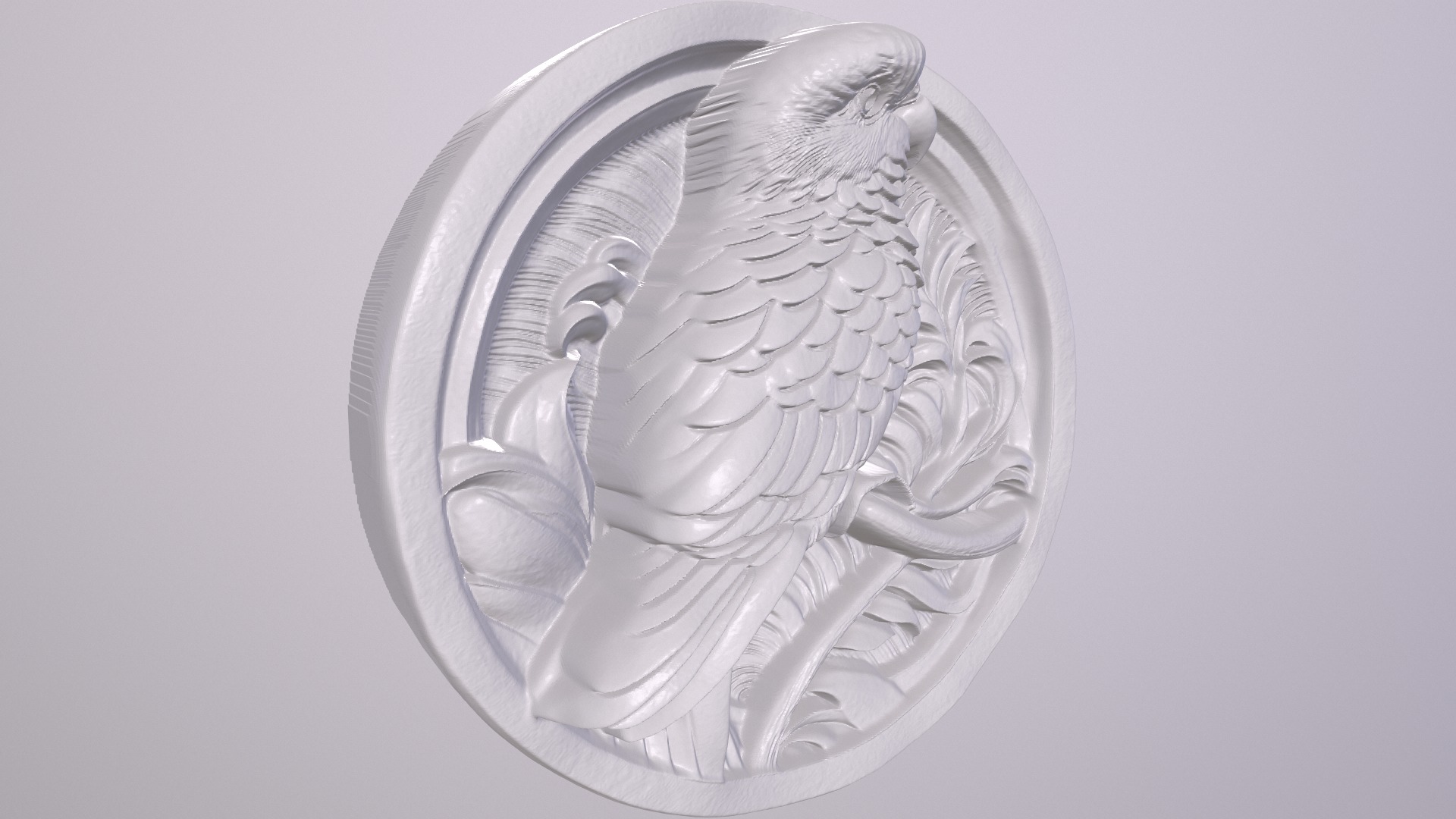 Parrotlet 3 basrelief for 3D printing 3D print model_4