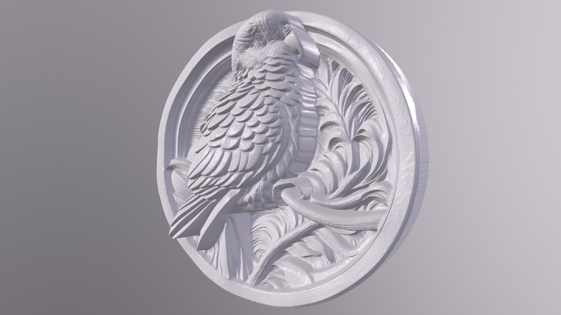 Parrotlet 3 basrelief for 3D printing 3D print model_3
