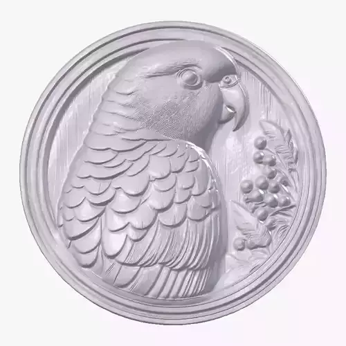 Parrotlet 4 basrelief for 3D printing