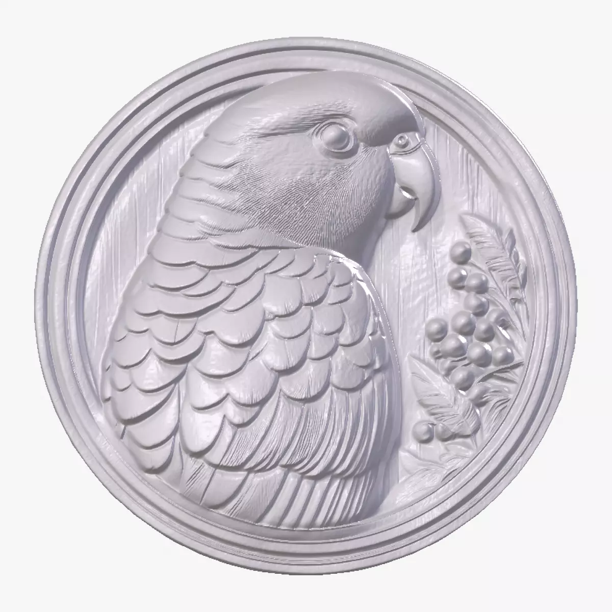 Parrotlet 4 basrelief for 3D printing 3D print model