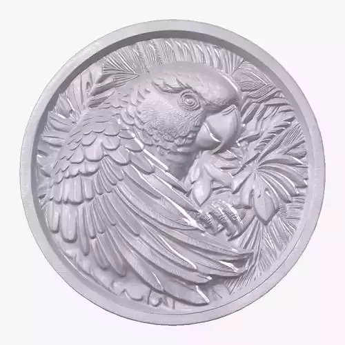 Parrots 2 basrelief for 3D printing