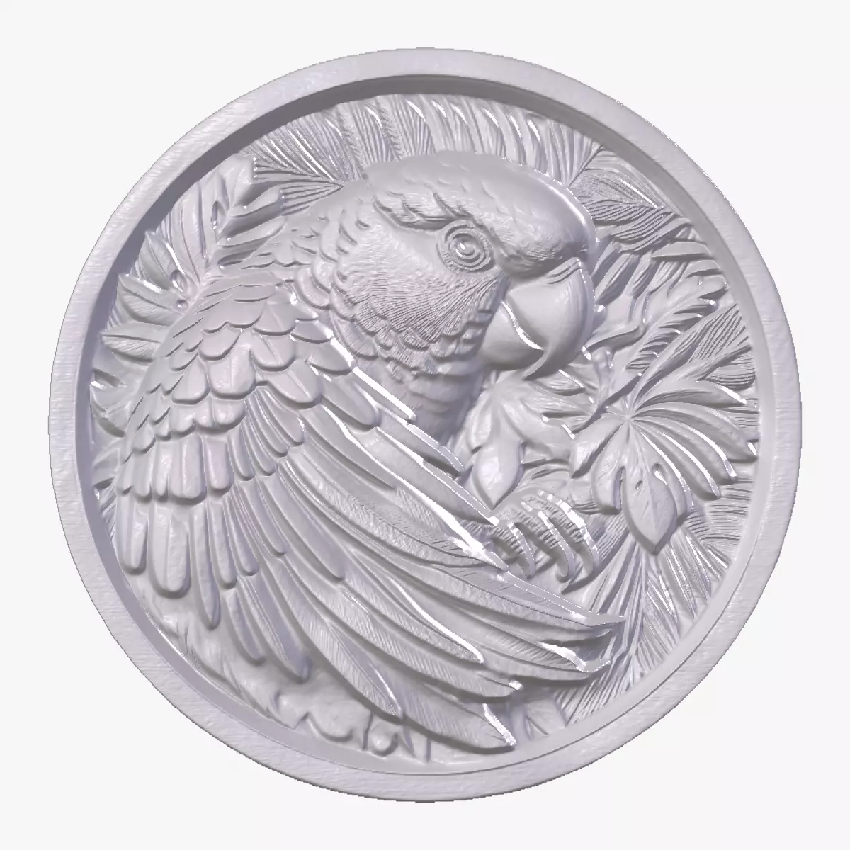 Parrots 2 basrelief for 3D printing 3D print model