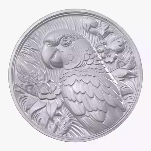 Parrots 3 basrelief for 3D printing