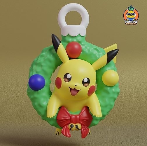 Pokemon - Pikachu Christmas Decoration Free 3D print model