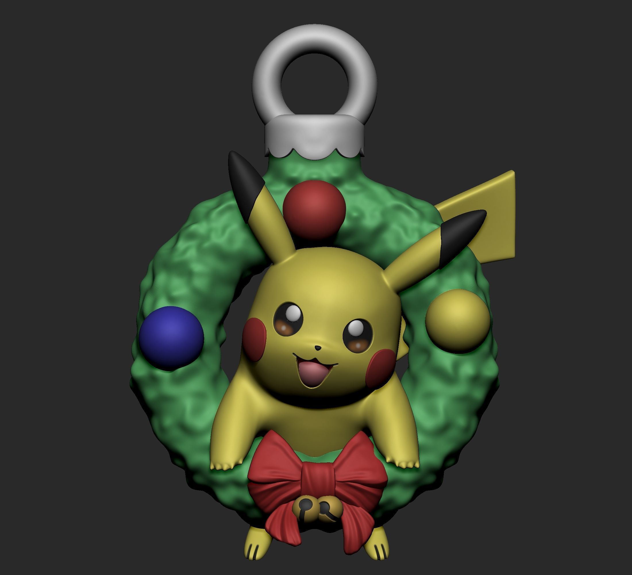 Pokemon - Pikachu Christmas Decoration Free 3D print model_1