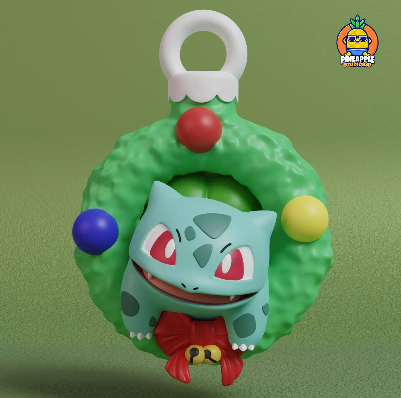 Pokemon - Bulbasaur Christmas Decoration 3D print model_0