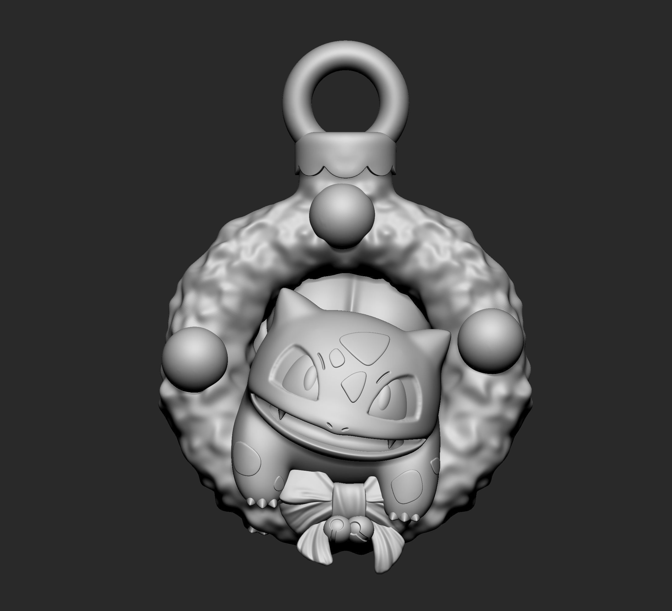 Pokemon - Bulbasaur Christmas Decoration 3D print model_2