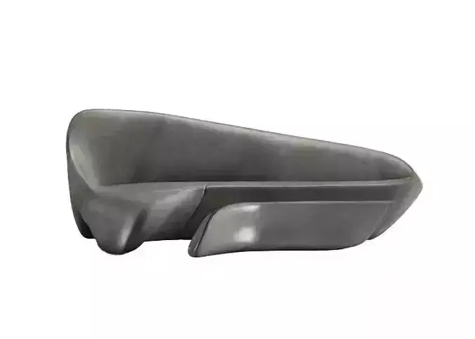 sofa with a sleek design 3D model