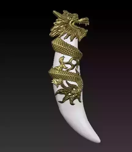 Dragon Tiger tooth pendant