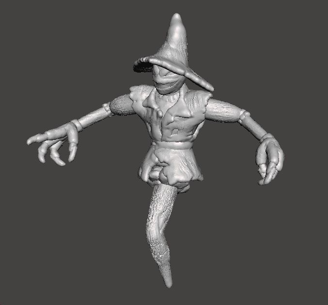 EVIL SCARECROW MINIATURE MODEL FOR HORROR FANTASY GAMES RPG DND 3D print model_1