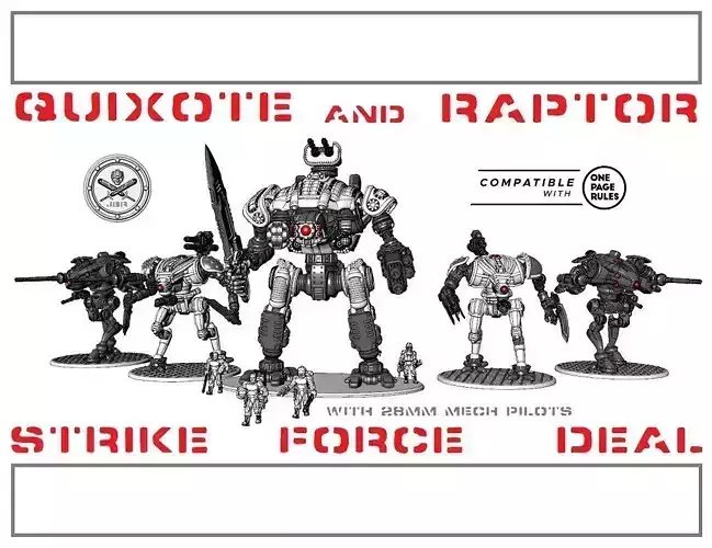 Quixote and Raptor Strike Force Deal 3D print model