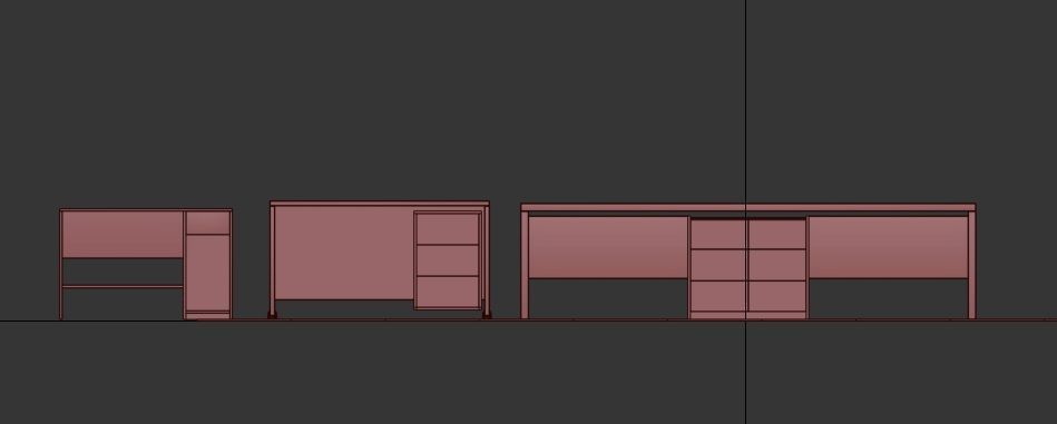 office table Free low-poly 3D model_1