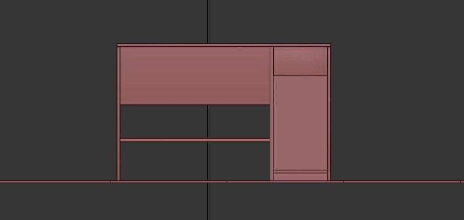 office table Free low-poly 3D model_4