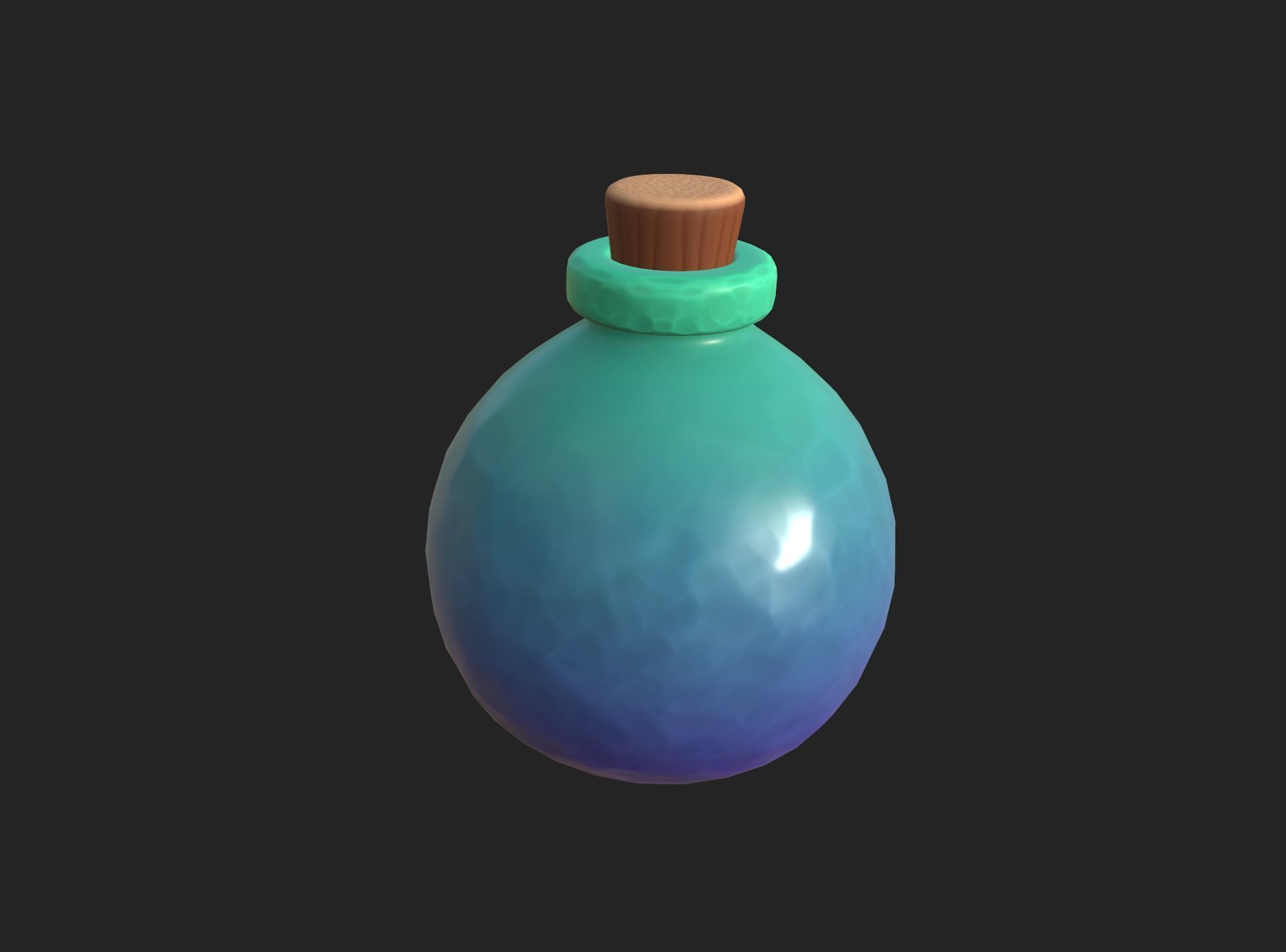 Potion Bottle 3D model_9