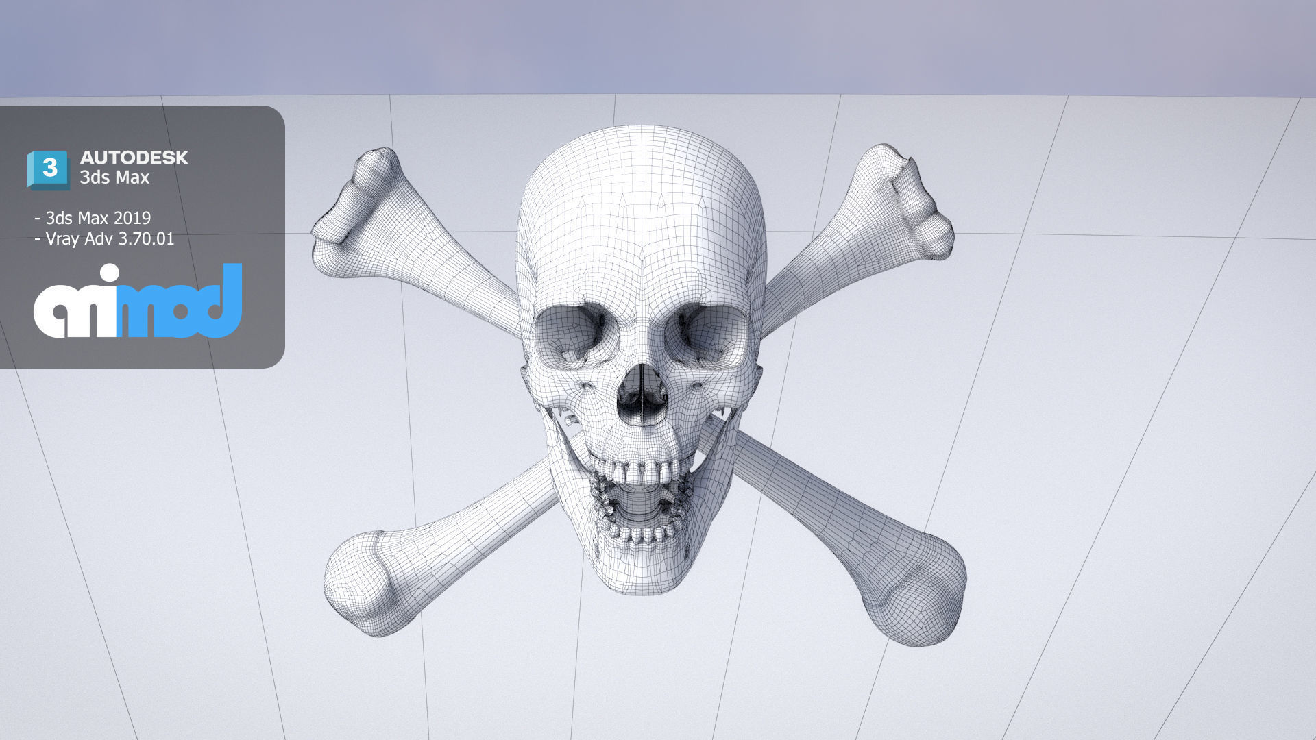 Skull Cross Bones 3D model_8