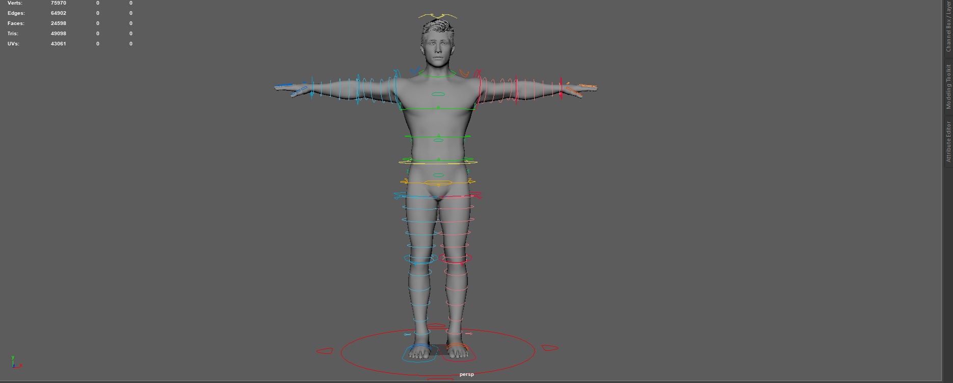Realistic Rigged Male Character - Game Ready Low-poly 3D model_9