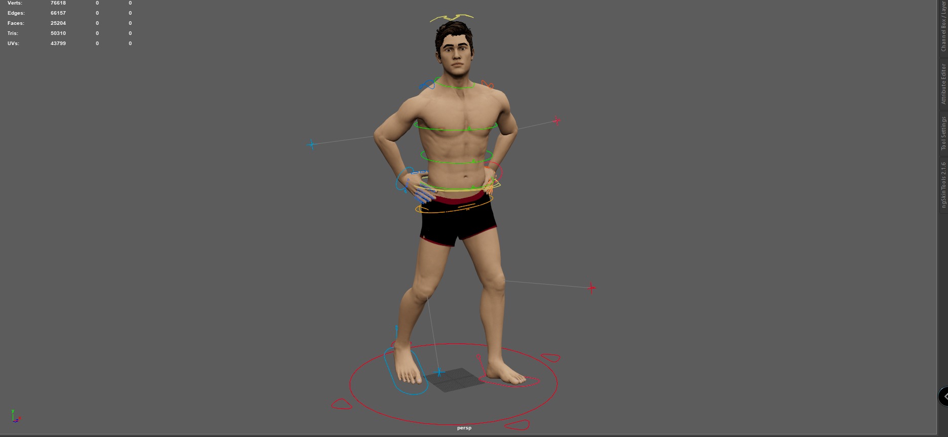 Realistic Rigged Male Character - Game Ready Low-poly 3D model_6