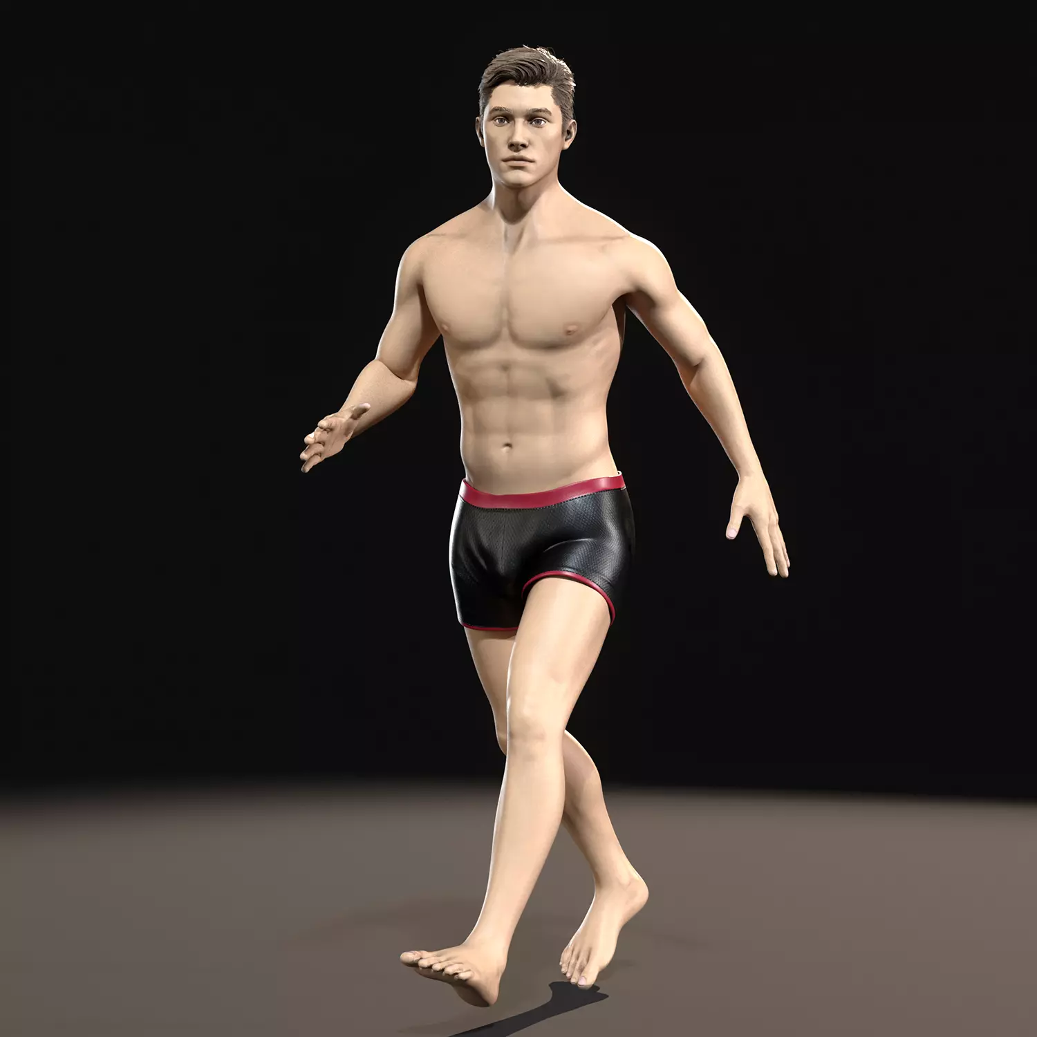 Realistic Rigged Male Character - Game Ready Low-poly 3D model_0